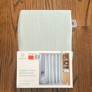 Haven Organic Cotton Double Gauze Shower Curtain